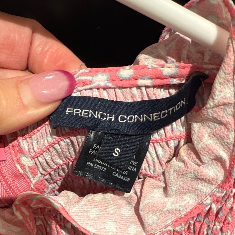 French Connection Pink Ruffle Mini Dress - Picture 2 of 7